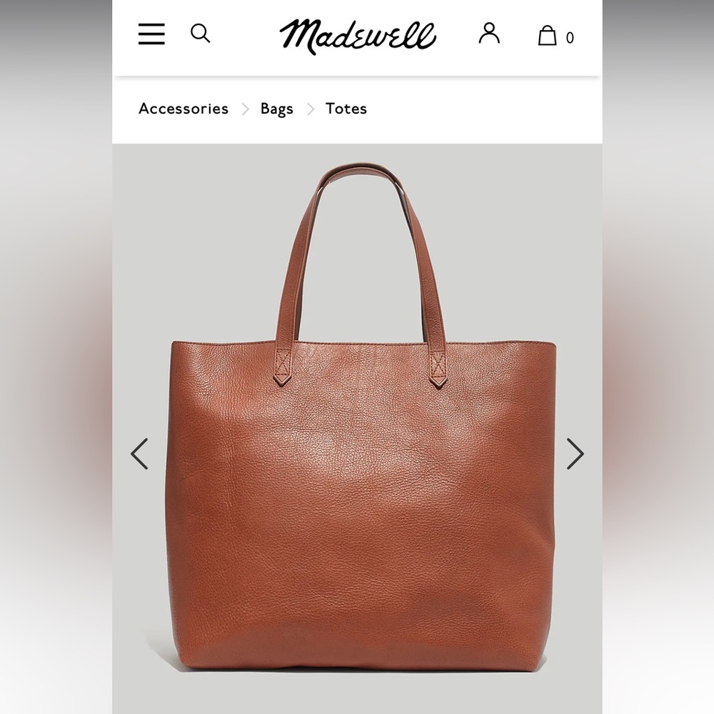 NEW Madewell zip top transport tote
